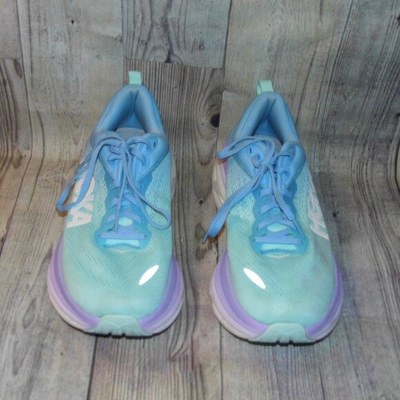 HOKA ONE ONE Bondi 8 Airy Blue/Sunlit Ocean Sneakers Womens Size 10B - Picture 4 of 7
